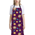 Cute Cartoon Virgo Pattern Print Bib Apron With Pocket