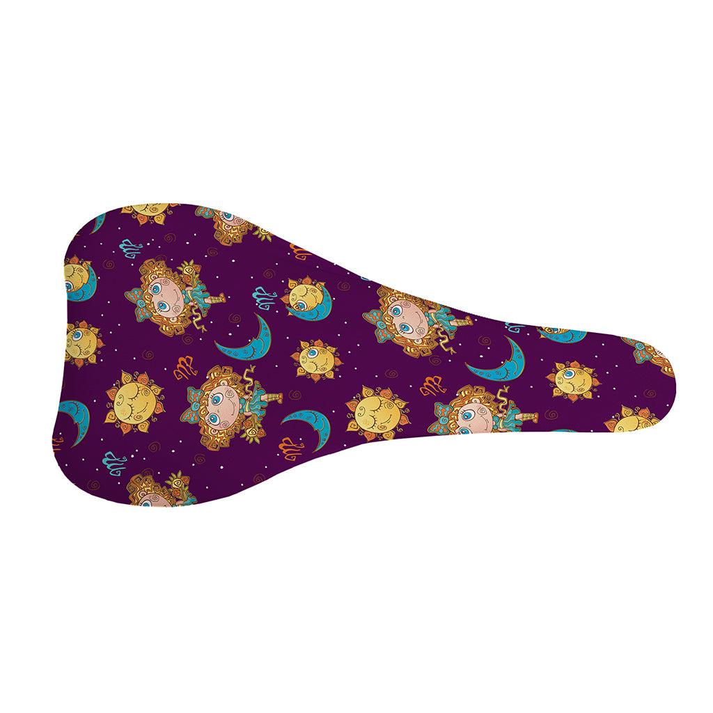 Cute Cartoon Virgo Pattern Print Bicycle Seat Cover