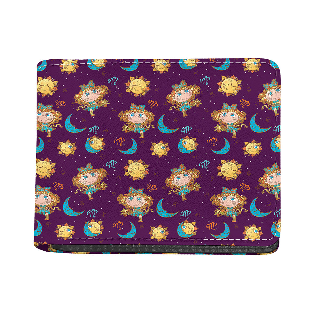 Cute Cartoon Virgo Pattern Print Bifold Wallet