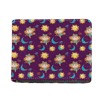 Cute Cartoon Virgo Pattern Print Bifold Wallet