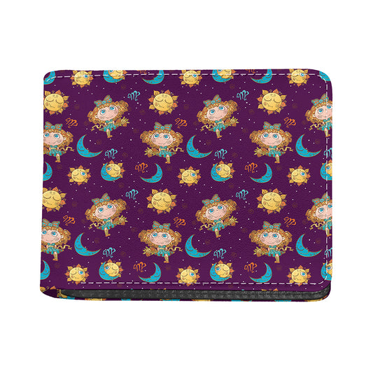 Cute Cartoon Virgo Pattern Print Bifold Wallet