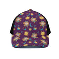 Cute Cartoon Virgo Pattern Print Black Mesh Trucker Hat