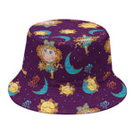 Cute Cartoon Virgo Pattern Print Bucket Hat