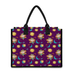 Cute Cartoon Virgo Pattern Print Canvas Tote Bag