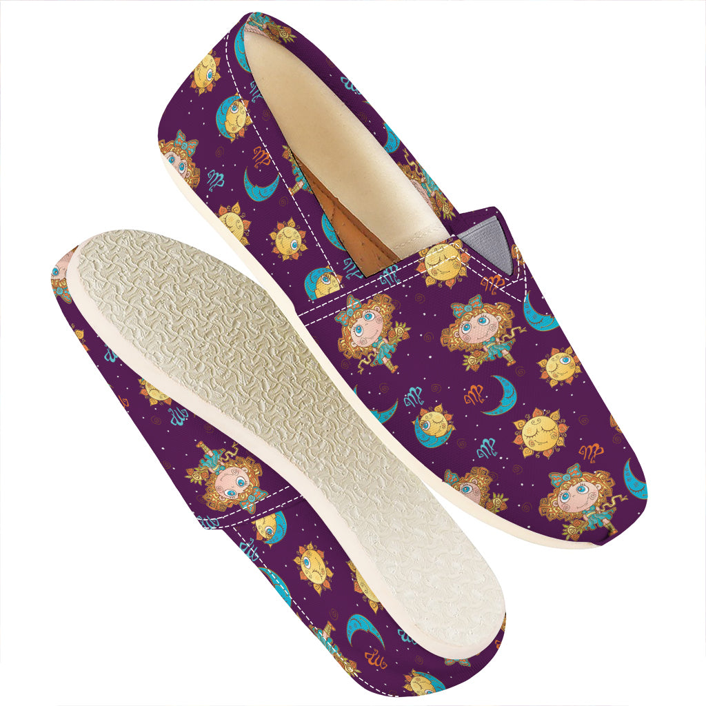 Cute Cartoon Virgo Pattern Print Casual Shoes