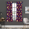 Cute Cartoon Virgo Pattern Print Grommet Curtain Panels