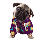 Cute Cartoon Virgo Pattern Print Dog Zip Up Hoodie