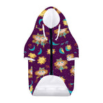 Cute Cartoon Virgo Pattern Print Dog Zip Up Hoodie
