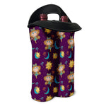 Cute Cartoon Virgo Pattern Print Double Neoprene Wine Tote