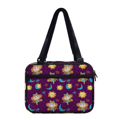 Cute Cartoon Virgo Pattern Print Double Strap Bible Bag