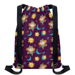 Cute Cartoon Virgo Pattern Print Drawstring Backpack