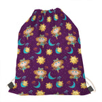 Cute Cartoon Virgo Pattern Print Drawstring Bag