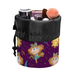 Cute Cartoon Virgo Pattern Print Drawstring Makeup Bag