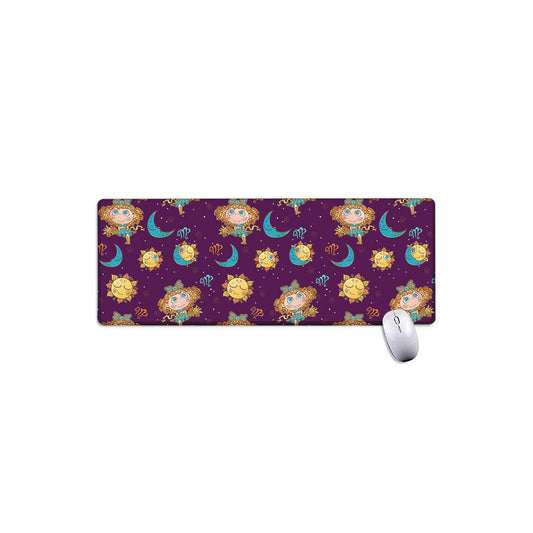 Cute Cartoon Virgo Pattern Print Extended Mouse Pad