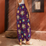 Cute Cartoon Virgo Pattern Print Harem Pants