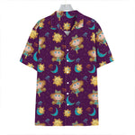 Cute Cartoon Virgo Pattern Print Hawaiian Shirt