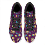 Cute Cartoon Virgo Pattern Print High Top Leather Sneakers