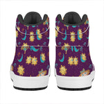 Cute Cartoon Virgo Pattern Print High Top Leather Sneakers