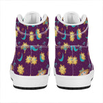 Cute Cartoon Virgo Pattern Print High Top Leather Sneakers