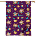 Cute Cartoon Virgo Pattern Print House Flag