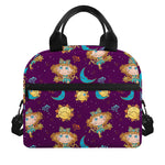 Cute Cartoon Virgo Pattern Print Insulated Lunch Bag