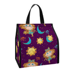 Cute Cartoon Virgo Pattern Print Insulated Lunch Tote