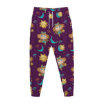Cute Cartoon Virgo Pattern Print Jogger Pants