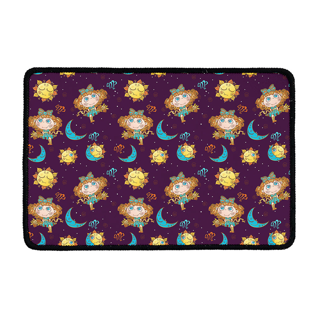 Cute Cartoon Virgo Pattern Print Kitchen Mat