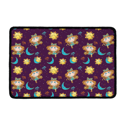 Cute Cartoon Virgo Pattern Print Kitchen Mat