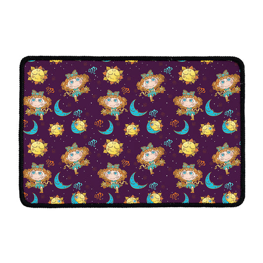 Cute Cartoon Virgo Pattern Print Kitchen Mat