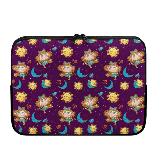 Cute Cartoon Virgo Pattern Print Laptop Sleeve