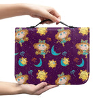 Cute Cartoon Virgo Pattern Print Leather Bible Cover