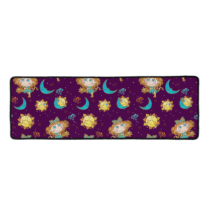 Cute Cartoon Virgo Pattern Print Long Kitchen Mat