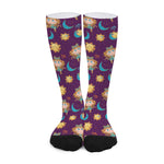Cute Cartoon Virgo Pattern Print Long Socks