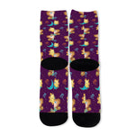 Cute Cartoon Virgo Pattern Print Long Socks