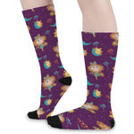Cute Cartoon Virgo Pattern Print Long Socks