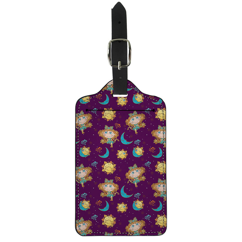 Cute Cartoon Virgo Pattern Print Luggage Tag
