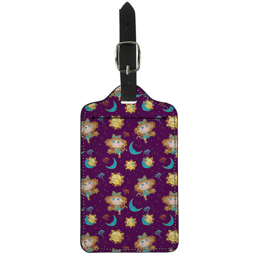 Cute Cartoon Virgo Pattern Print Luggage Tag