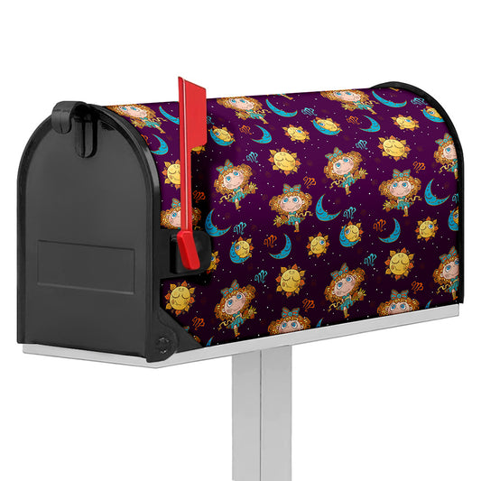 Cute Cartoon Virgo Pattern Print Mailbox Cover
