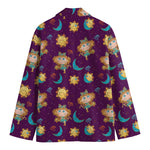 Cute Cartoon Virgo Pattern Print Men's Blazer