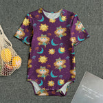 Cute Cartoon Virgo Pattern Print Men's Bodysuit