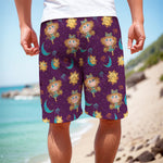 Cute Cartoon Virgo Pattern Print Men's Cargo Shorts
