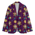 Cute Cartoon Virgo Pattern Print Men's Cotton Blazer