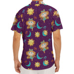 Cute Cartoon Virgo Pattern Print Men's Deep V-Neck Shirt