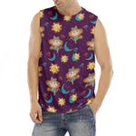 Cute Cartoon Virgo Pattern Print Men's Fitness Tank Top