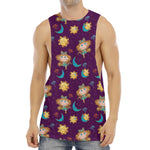 Cute Cartoon Virgo Pattern Print Men's Muscle Tank Top