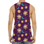 Cute Cartoon Virgo Pattern Print Men's Muscle Tank Top
