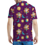 Cute Cartoon Virgo Pattern Print Men's Polo Shirt