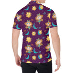 Cute Cartoon Virgo Pattern Print Men's Shirt