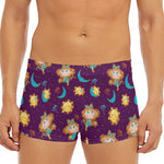 Cute Cartoon Virgo Pattern Print Men's Short Boxer Briefs